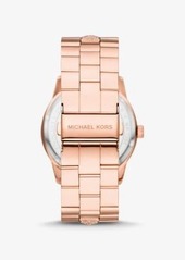 Michael Kors Oversized Bryn Pavé Rose Gold-Tone Watch