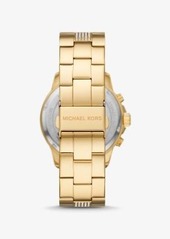 Michael Kors Oversized Brynn Pavé Gold-Tone Watch