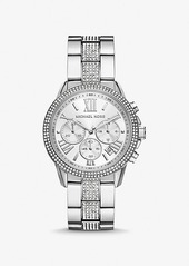 Michael Kors Oversized Brynn Pavé Silver-Tone Watch