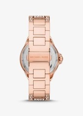 Michael Kors Oversized Camille Pavé Rose Gold-Tone Watch