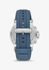 Michael Kors Oversized Dylan Silver-Tone and Silicone Watch