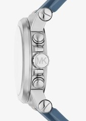 Michael Kors Oversized Dylan Silver-Tone and Silicone Watch