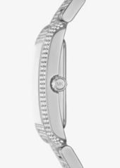 Michael Kors Oversized Emery Pavé Silver-Tone Watch