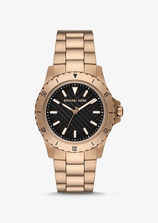 Michael Kors Oversized Everest Beige Gold-Tone Watch