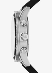 Michael Kors Oversized Hadyn Pavé Silver-Tone Watch