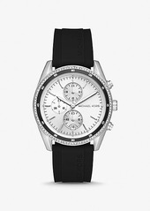 Michael Kors Oversized Hadyn Pavé Silver-Tone Watch