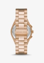 Michael Kors Oversized Lennox Beige Gold-Tone Watch