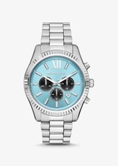 Michael Kors Oversized Lexington Silver-Tone Watch