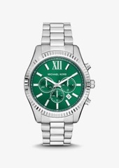 Michael Kors Oversized Lexington Silver-Tone Watch