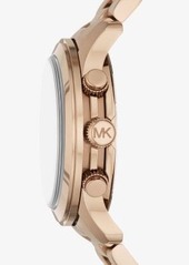 Michael Kors Oversized Runway Beige Gold-Tone Watch