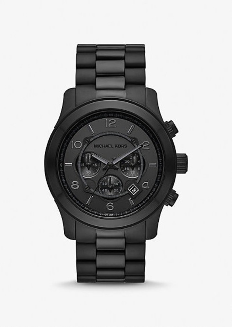 Michael Kors Oversized Runway Black-Tone Watch