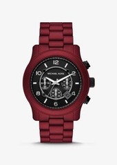Michael Kors Oversized Runway Red-Coated Watch