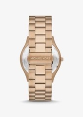 Michael Kors Oversized Slim Runway Beige Gold-Tone Watch