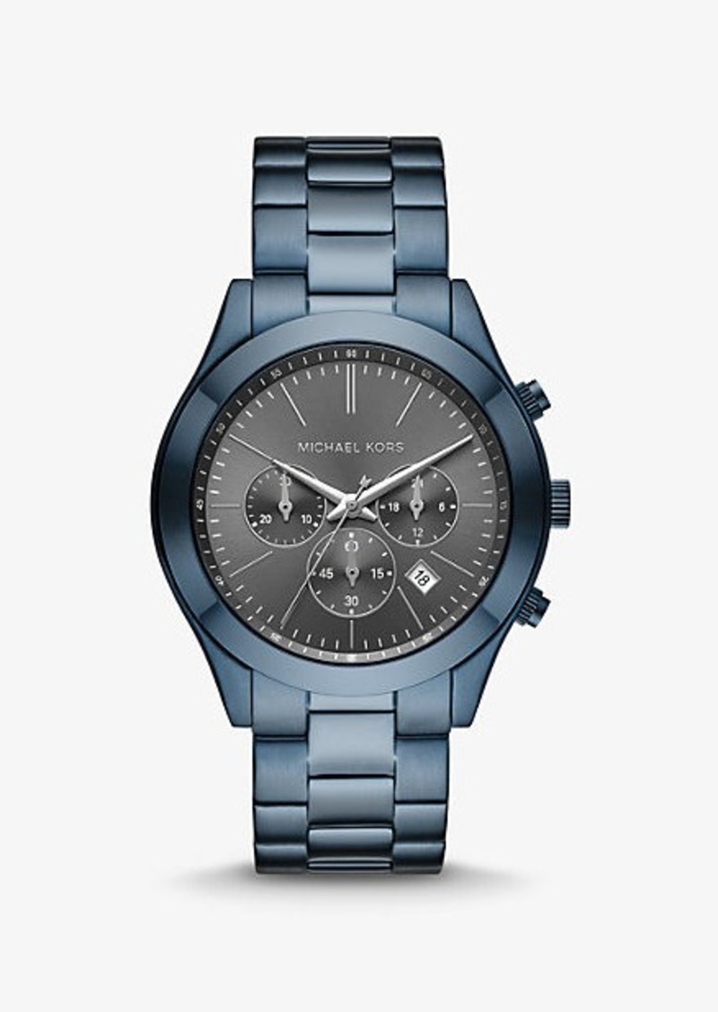 Michael Kors Oversized Slim Runway Blue-Tone Watch
