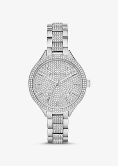 Michael Kors Pavé Silver-Tone Watch