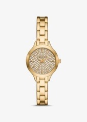 Michael Kors Mini Aspyn Pavé Gold-Tone Watch