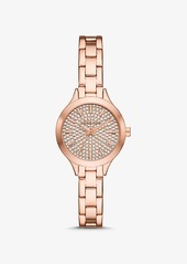 Michael Kors Petite Aspyn Pavé Rose Gold-Tone Watch