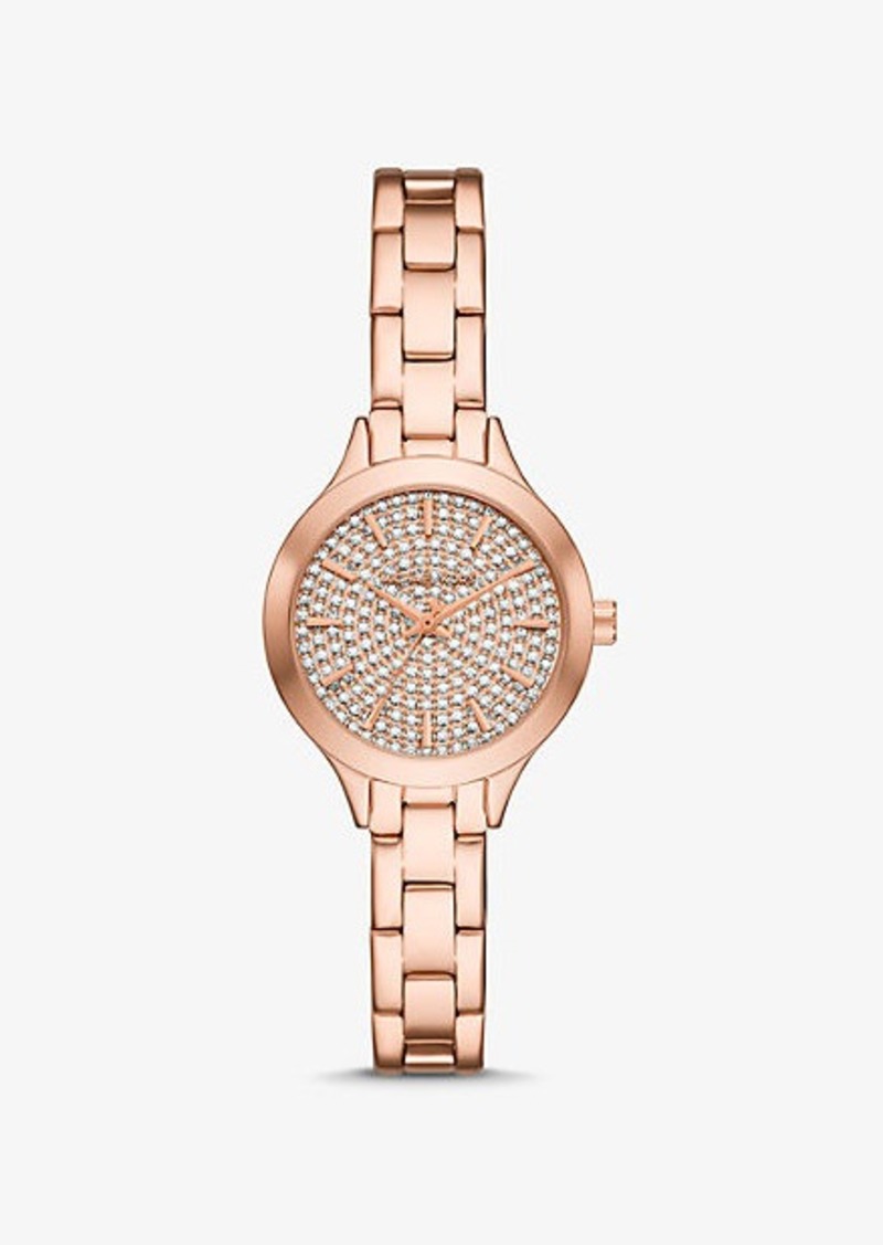 Michael Kors Petite Aspyn Pavé Rose Gold-Tone Watch