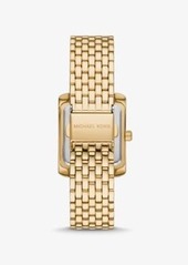 Michael Kors Petite Emery Pavé Gold-Tone Watch