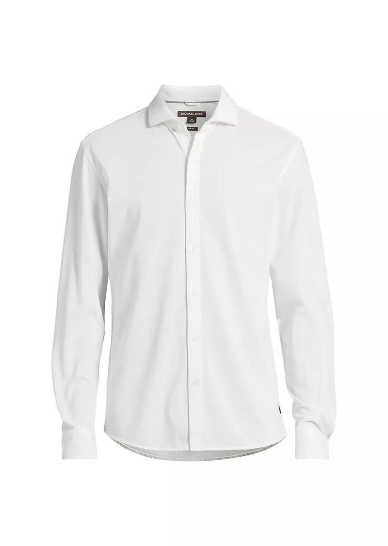 Michael Kors Pique Long-Sleeve Shirt