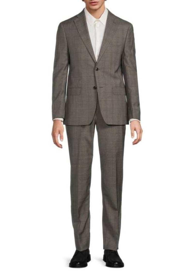 Michael Kors Plaid Wool Blend Suit