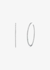 Michael Kors Precious Metal-Plated Brass Pavé Hoop Earrings
