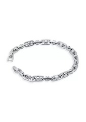 Michael Kors Platinum-Plated Logo Chain Bracelet