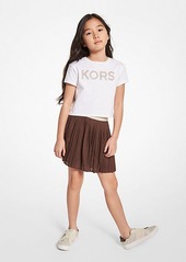 Michael Kors Pleated Logo Skirt