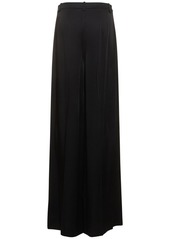 Michael Kors Pleated Satin High Rise Wide Pants