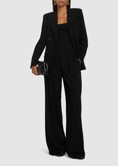 Michael Kors Pleated Wool Serge Slouchy Wide Pants