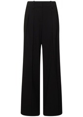 Michael Kors Pleated Wool Serge Slouchy Wide Pants