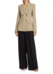 Michael Kors Pleated Wool Slouch Trousers