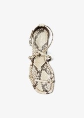 Michael Kors Polly Python Embossed Leather Sandal