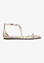 Michael Kors Polly Python Embossed Leather Sandal