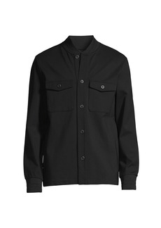 Michael Kors Ponte Button-Front Shirt Jacket