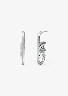 Michael Kors Precious Metal-Plated Brass Empire Logo Earrings