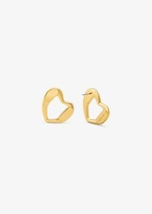 Michael Kors Precious Metal-Plated Brass Heart Stud Earrings