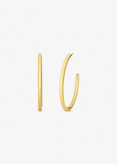 Michael Kors Precious-Metal Plated Brass Large Hoop Earrings