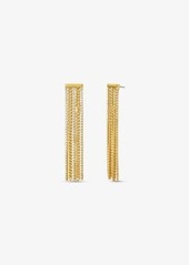 Michael Kors Precious Metal-Plated Brass Pavé Chain Drop Earrings
