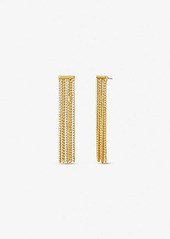 Michael Kors Precious Metal-Plated Brass Pavé Chain Drop Earrings