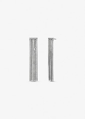 Michael Kors Precious Metal-Plated Brass Pavé Chain Drop Earrings