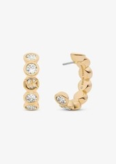 Michael Kors Metal-Plated Cubic Zirconia Hoop Earrings