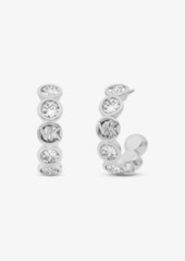 Michael Kors Metal-Plated Cubic Zirconia Hoop Earrings