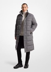 Michael Kors Prince Of Wales Quilted Puffer Coat