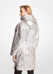 Michael Kors Quilted Metallic Ciré Puffer Jacket