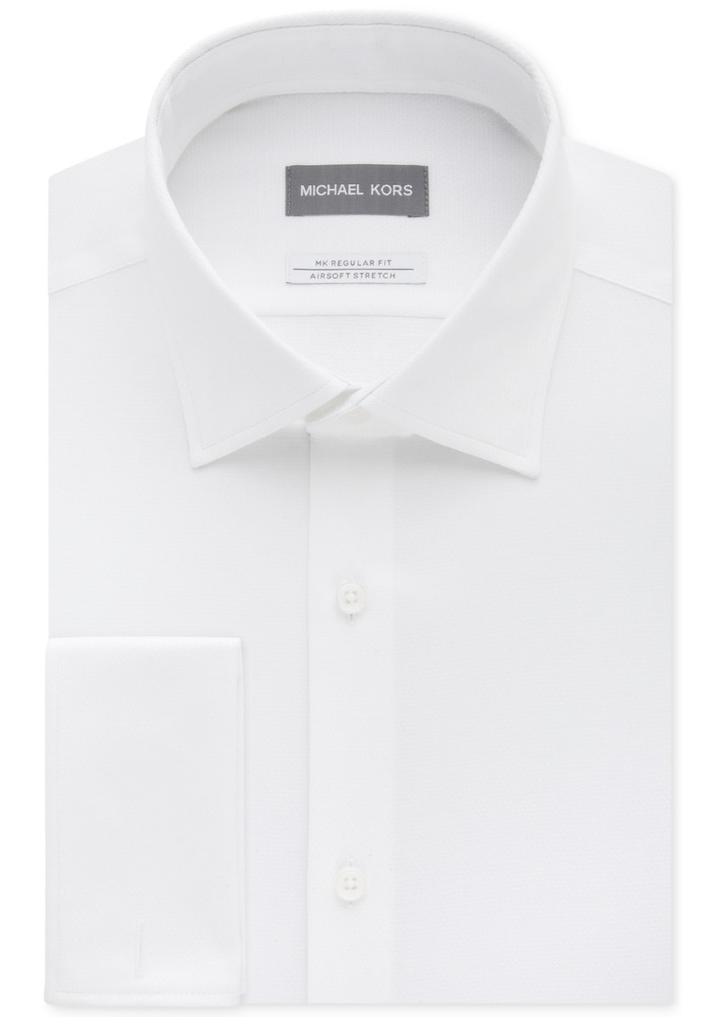 Michael Kors Regular Fit Airsoft Non-Iron Performance French Cuff Dress Shirt - White