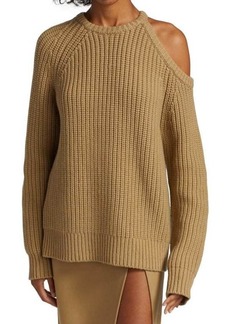 Michael Kors Ribbed Cashmere Cutout Sweater