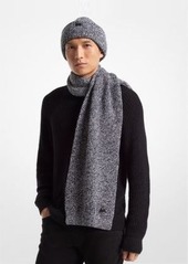 Michael Kors Ribbed Knit Beanie Hat and Scarf Set