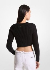 Michael Kors Ribbed Organic Cotton Cropped Sweater