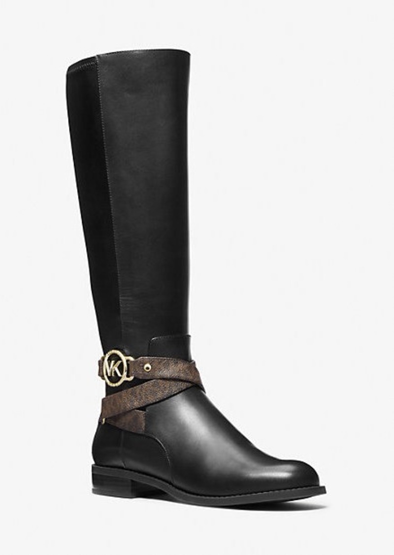 Michael Kors Rory Leather and Logo Boot